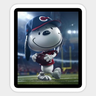 Snoopy Vs Cleveland Indians Logo: Symbolic Encounter Sticker